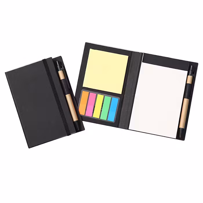 Eco-Friendly Notepad Set with Colour Tabs and Pen