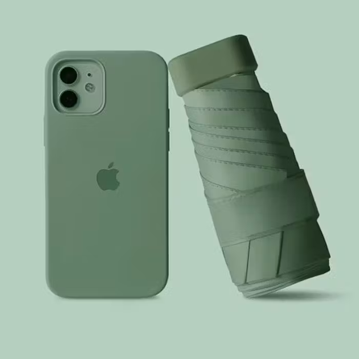 Compact Lightweight Umbrella with UV Coating - 19-inch