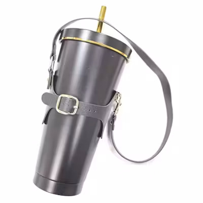 Adjustable Leather Cup Holder