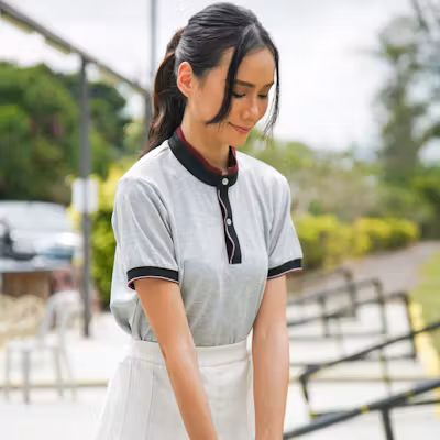 Anti-Odor Ace Mandarin Collar T-Shirt - alternate view