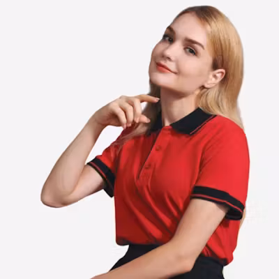 Basic Multi-Tone Polo T-Shirt