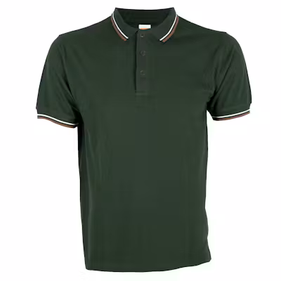 Multi-Tone Collar & Cuff Polo T-Shirt - alternate view