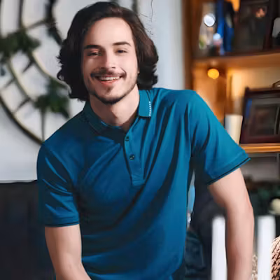 Multi-Tone Collar Polo T-Shirt