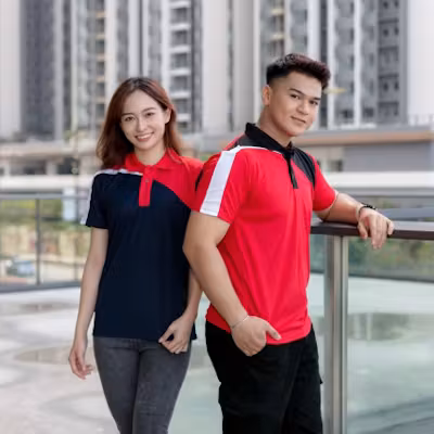 Multi-Tone Microfibre Dri Fit Polo T-Shirt