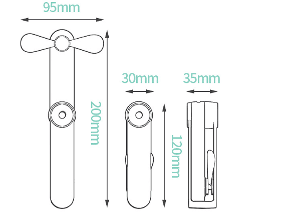 Compact Foldable Pocket Cooling Fan - alternate view